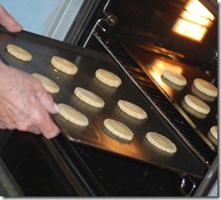 Ginger biscuits - 4 Two trays in to the oven WEB