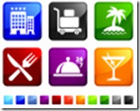 Hotel-amenities-sticker-set